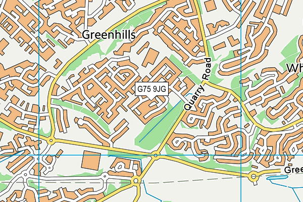 G75 9JG map - OS VectorMap District (Ordnance Survey)