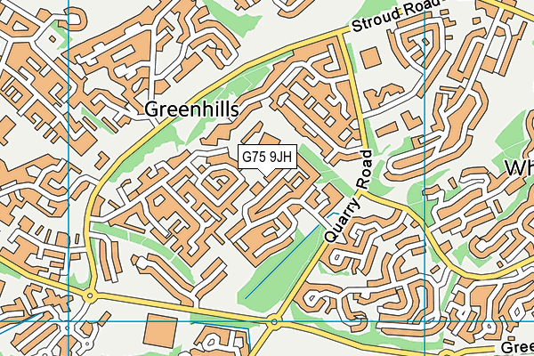 G75 9JH map - OS VectorMap District (Ordnance Survey)