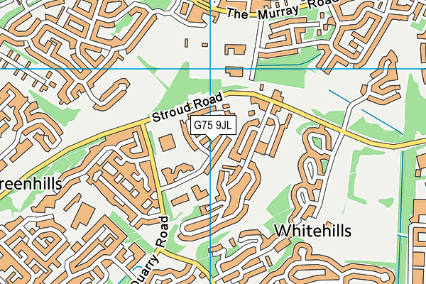 G75 9JL map - OS VectorMap District (Ordnance Survey)