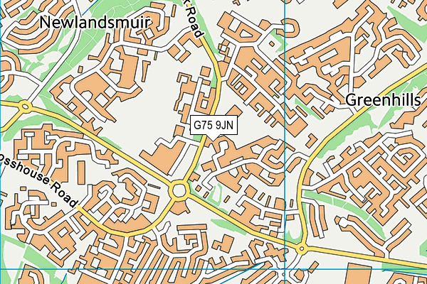 G75 9JN map - OS VectorMap District (Ordnance Survey)