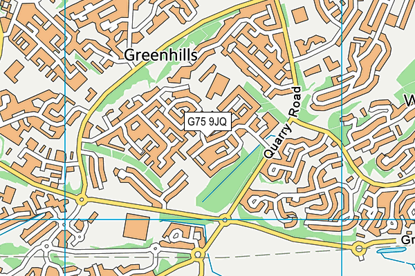 G75 9JQ map - OS VectorMap District (Ordnance Survey)