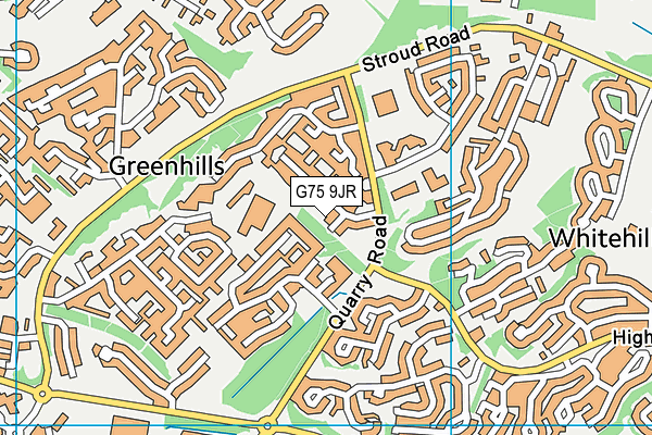 G75 9JR map - OS VectorMap District (Ordnance Survey)