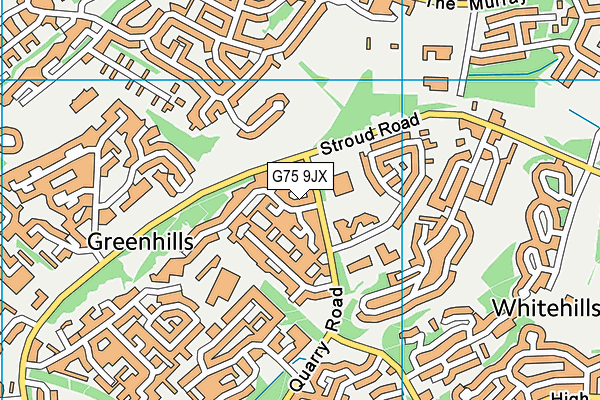 G75 9JX map - OS VectorMap District (Ordnance Survey)