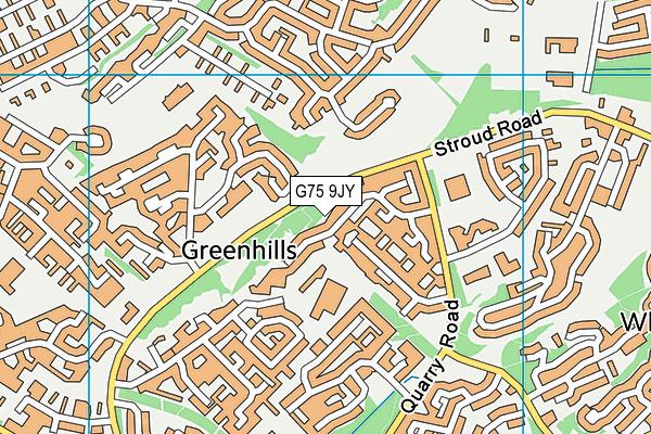 G75 9JY map - OS VectorMap District (Ordnance Survey)