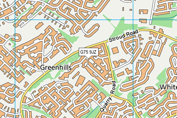 G75 9JZ map - OS VectorMap District (Ordnance Survey)
