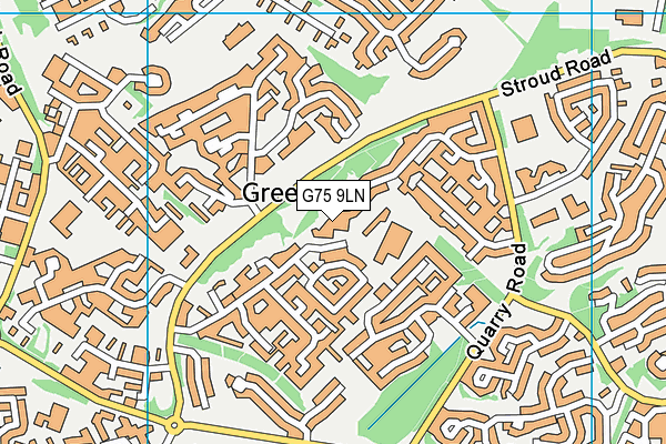 G75 9LN map - OS VectorMap District (Ordnance Survey)