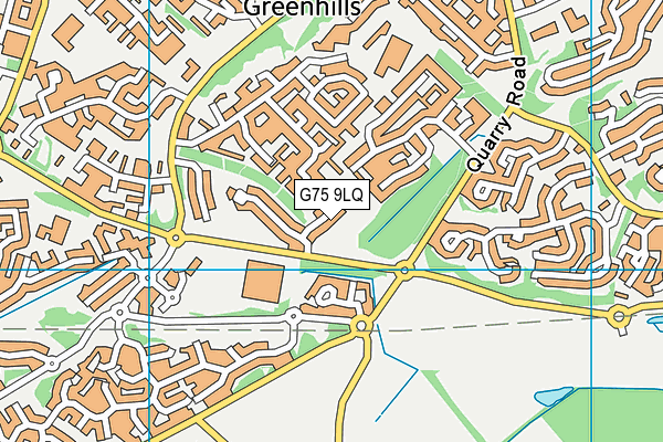 G75 9LQ map - OS VectorMap District (Ordnance Survey)