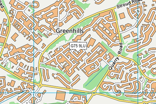 G75 9LU map - OS VectorMap District (Ordnance Survey)
