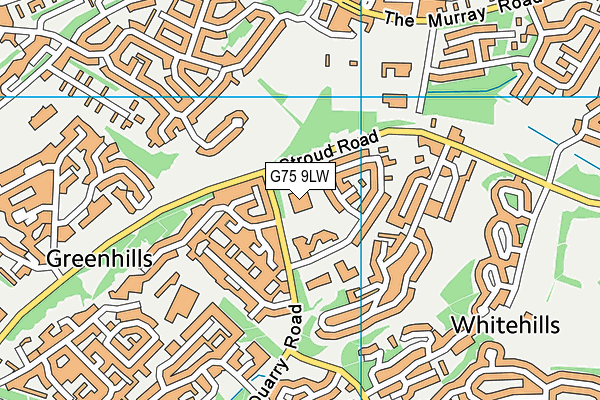 G75 9LW map - OS VectorMap District (Ordnance Survey)