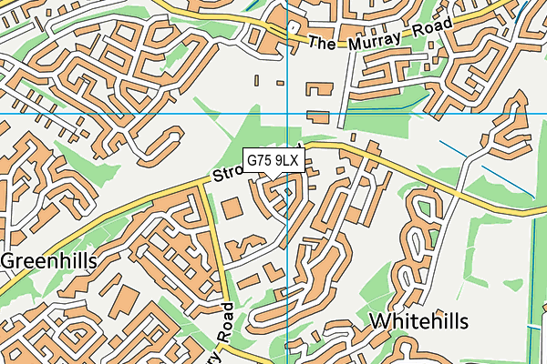 G75 9LX map - OS VectorMap District (Ordnance Survey)