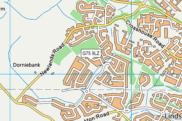 G75 9LZ map - OS VectorMap District (Ordnance Survey)