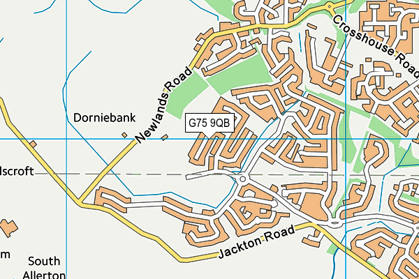 G75 9QB map - OS VectorMap District (Ordnance Survey)