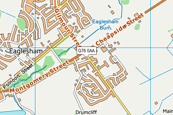 G76 0AA map - OS VectorMap District (Ordnance Survey)