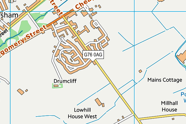 G76 0AG map - OS VectorMap District (Ordnance Survey)