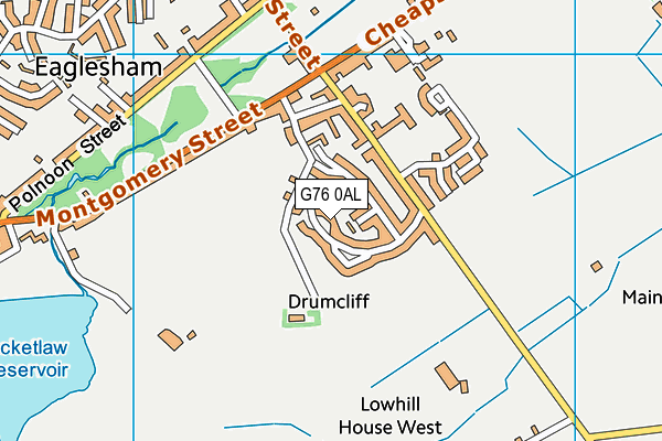 G76 0AL map - OS VectorMap District (Ordnance Survey)