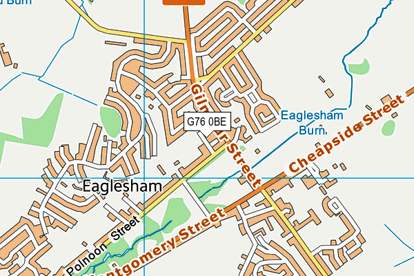 G76 0BE map - OS VectorMap District (Ordnance Survey)