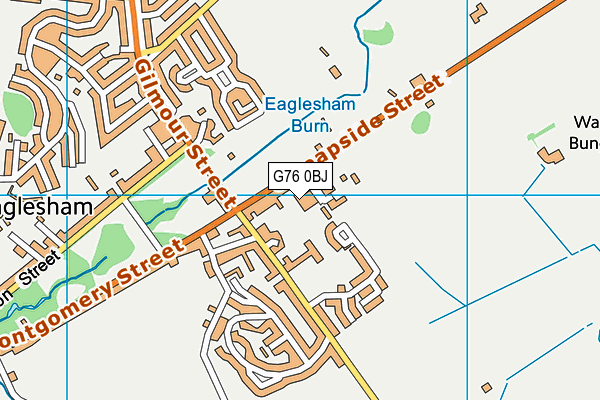 G76 0BJ map - OS VectorMap District (Ordnance Survey)