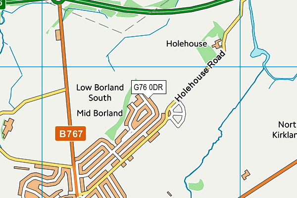 G76 0DR map - OS VectorMap District (Ordnance Survey)