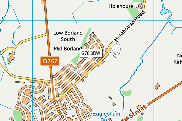 G76 0DW map - OS VectorMap District (Ordnance Survey)