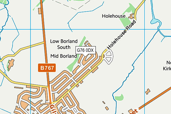 G76 0DX map - OS VectorMap District (Ordnance Survey)