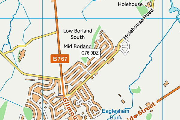 G76 0DZ map - OS VectorMap District (Ordnance Survey)