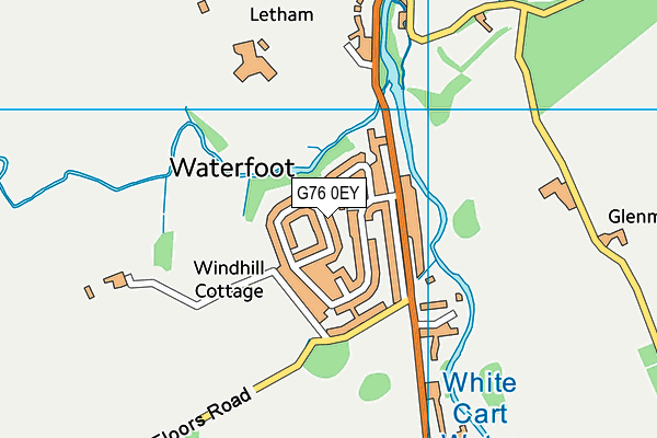 G76 0EY map - OS VectorMap District (Ordnance Survey)