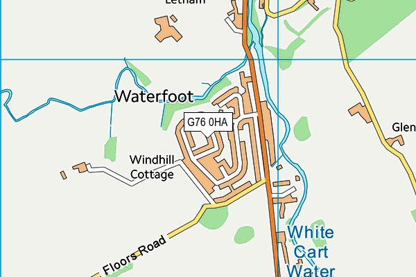G76 0HA map - OS VectorMap District (Ordnance Survey)