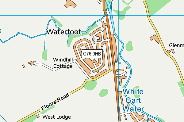 G76 0HB map - OS VectorMap District (Ordnance Survey)
