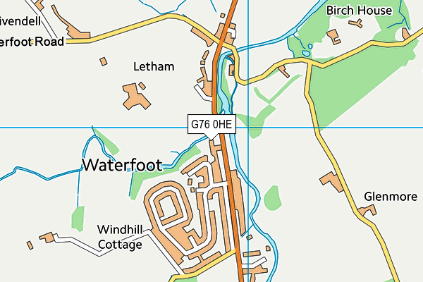 G76 0HE map - OS VectorMap District (Ordnance Survey)