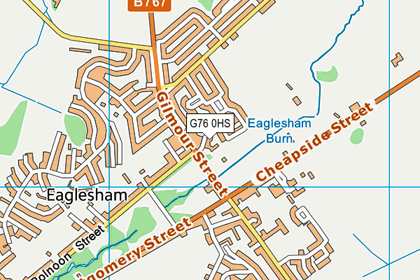 G76 0HS map - OS VectorMap District (Ordnance Survey)