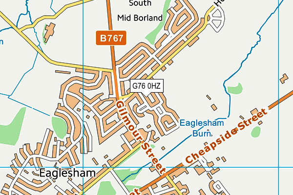G76 0HZ map - OS VectorMap District (Ordnance Survey)