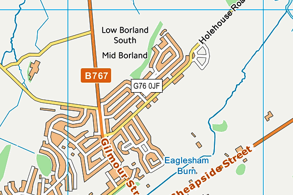 G76 0JF map - OS VectorMap District (Ordnance Survey)