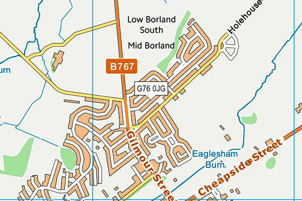 G76 0JG map - OS VectorMap District (Ordnance Survey)