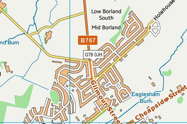 G76 0JH map - OS VectorMap District (Ordnance Survey)