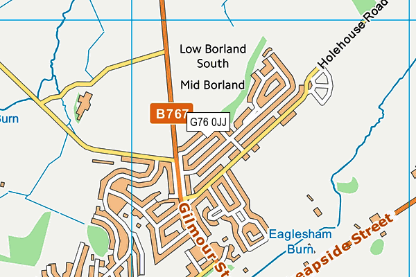 G76 0JJ map - OS VectorMap District (Ordnance Survey)