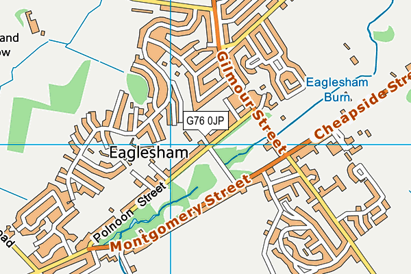 G76 0JP map - OS VectorMap District (Ordnance Survey)