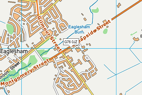 G76 0JZ map - OS VectorMap District (Ordnance Survey)