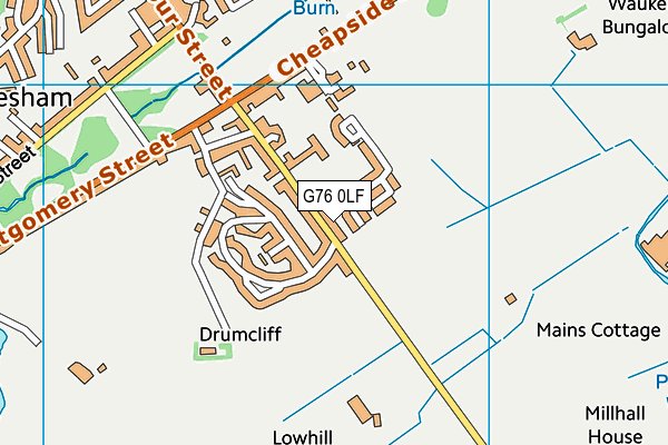 G76 0LF map - OS VectorMap District (Ordnance Survey)