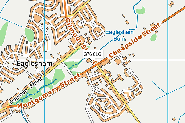 G76 0LG map - OS VectorMap District (Ordnance Survey)