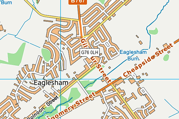 G76 0LH map - OS VectorMap District (Ordnance Survey)