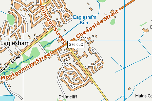 G76 0LQ map - OS VectorMap District (Ordnance Survey)