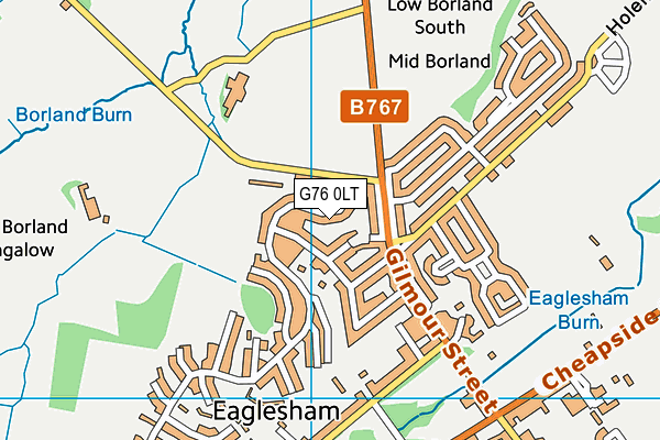 G76 0LT map - OS VectorMap District (Ordnance Survey)