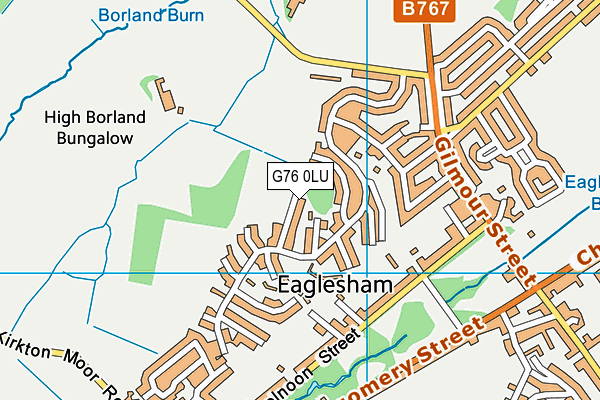 G76 0LU map - OS VectorMap District (Ordnance Survey)
