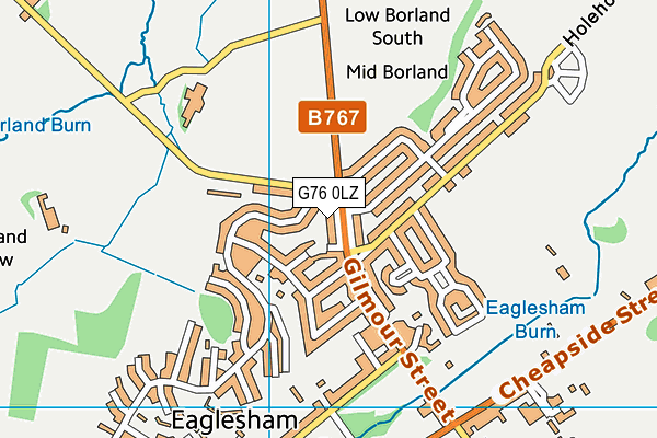 G76 0LZ map - OS VectorMap District (Ordnance Survey)