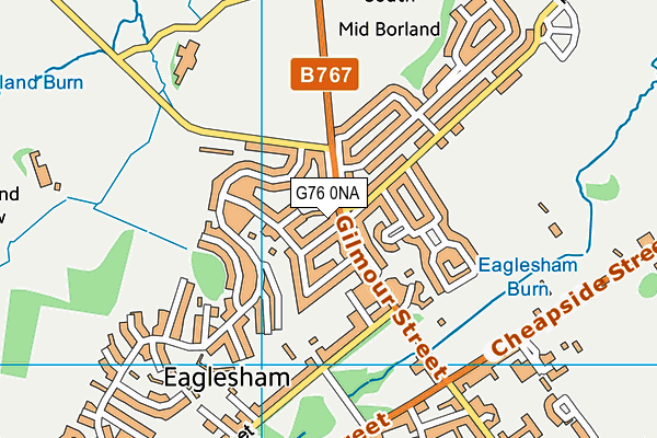 G76 0NA map - OS VectorMap District (Ordnance Survey)