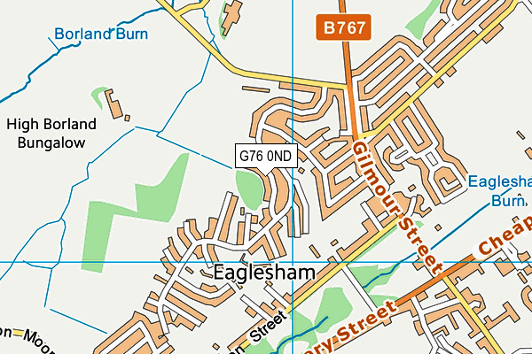 G76 0ND map - OS VectorMap District (Ordnance Survey)
