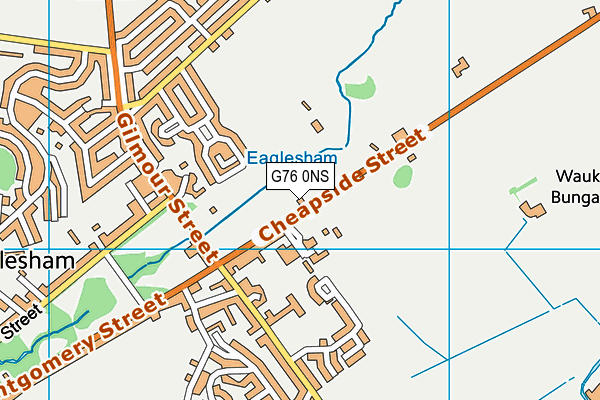 G76 0NS map - OS VectorMap District (Ordnance Survey)