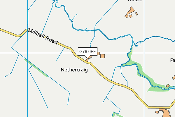 G76 0PF map - OS VectorMap District (Ordnance Survey)