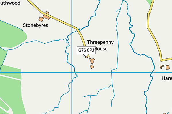 G76 0PJ map - OS VectorMap District (Ordnance Survey)