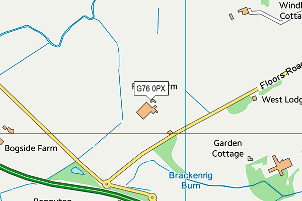 G76 0PX map - OS VectorMap District (Ordnance Survey)